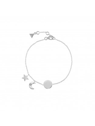 Armband 'Moon and Star' Silber