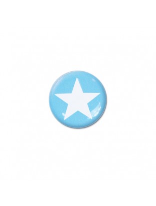 Brillen Aufkleber 'Inner Circle Star' turquoise blue