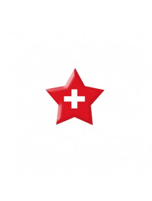 Brillen Aufkleber 'Star Flag' Schweiz