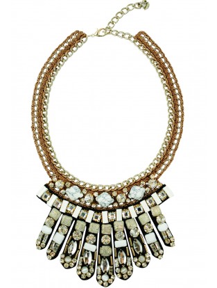Halskette 'Sandi White' multi-kristall