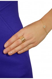 Kurshuni Ring 'Triple' vergoldet
