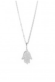 Leaf Halskette 'Fatima's Hand' Silber