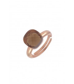 Ring mit Schmuckstein bronze