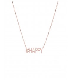 Halskette '#HAPPY' Silber rosé vergoldet