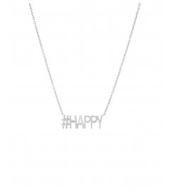 Halskette '#HAPPY' silber