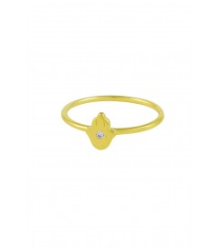 Ring 'Hand' vergoldet