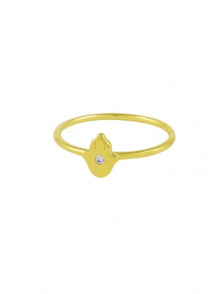 Ring 'Hand' vergoldet