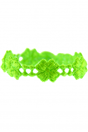 Armband 'Kleeblatt' neon grün