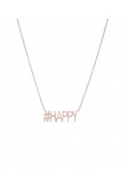 Halskette '#HAPPY' Silber rosé vergoldet