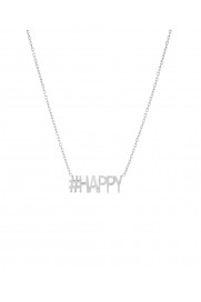 Halskette '#HAPPY' silber