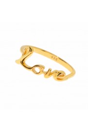Leaf Ring 'LOVE' silber vergoldet