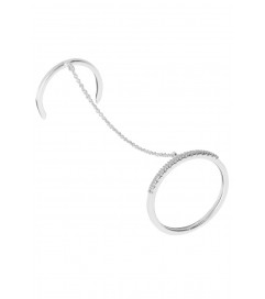 Leaf Double Ring Silber