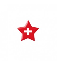 Brillen Aufkleber 'Star Flag' Schweiz